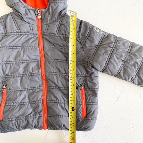 Michael Kors Boys Size 5T Light Down Full Zip Hooded Puffer Winter Jacket - Picture 4 of 10